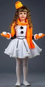 Карнавальный костюм «Снеговик» для девочки