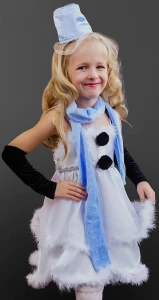 Маскарадный костюм «Снеговик» для девочки