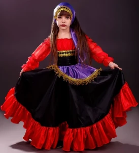 Маскарадный национальный костюм «Цыганка» для девочки