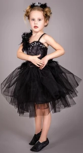Карнавальный костюм «Чёрный Лебедь» для девочки