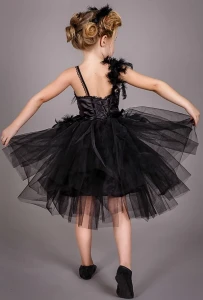 Карнавальный костюм «Чёрный Лебедь» для девочки