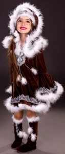 Карнавальный костюм «Эскимоска» (Якутянка) для девочки