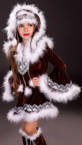 Карнавальный костюм «Эскимоска» (Якутянка) для девочки