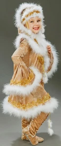 Маскарадный костюм «Эскимоска» (Якутянка) для девочки