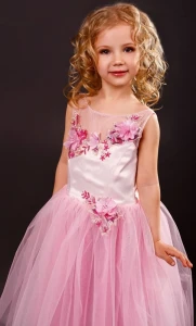 Детское «Нарядное Платье» (розовое) для девочек