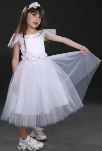 Детское «Нарядное Платье» (белое) для девочек