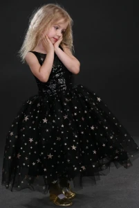 Детское «Нарядное Платье» (чёрное) для девочек