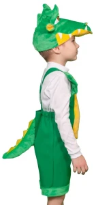 Маскарадный костюм «Дракончик» (зелёный) детский