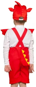 Карнавальный костюм «Дракончик» красный детский