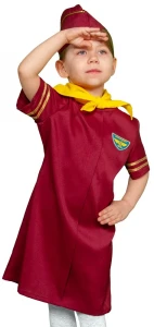 Карнавальный костюм «Стюардесса» (бордо) для девочек