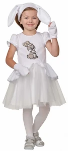 Карнавальный костюм Зайка «Белянка» для девочек
