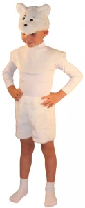 Карнавальный костюм Мишка «Белый» (мех) детский