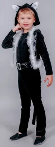 Карнавальный костюм «Кот» (чёрный) детский