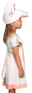 Карнавальный костюм «Дракоша» белая (плюш) для девочек