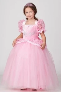 Карнавальный костюм Принцесса «Золушка» (розовая) для девочки