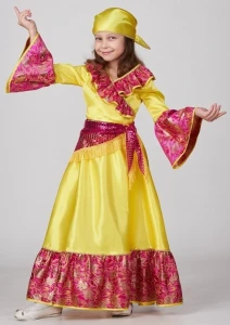 Карнавальный костюм «Цыганочка» (желтая) для девочек