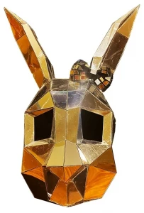 Зеркальный головной убор «Кролик» с бантом