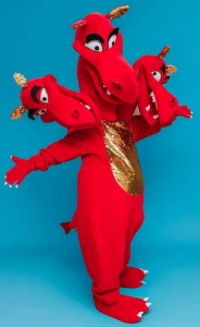 Аниматорский ростовой костюм «Змей-Горыныч» Трёхголовый