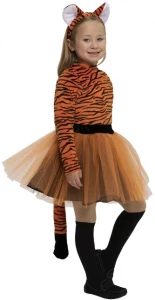 Детский карнавальный костюм «Мисс Тигрица» для девочек
