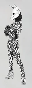Зеркальный костюм «Лиса» (комбинезон) женский
