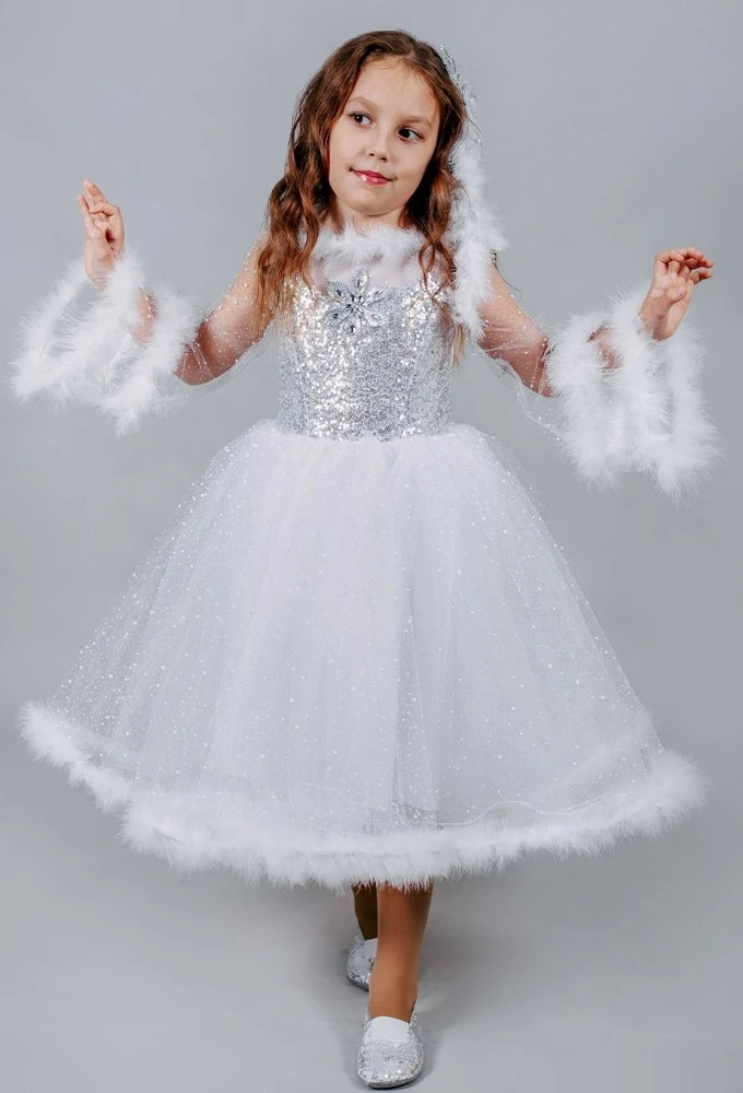 Новогоднее платье «Снежинка» для девочек