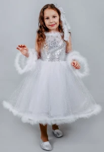Новогоднее платье «Снежинка» для девочек