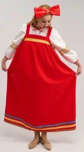 Русский Народный костюм «Барыня» в красном сарафане