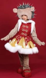 Аниматорский костюм Ёжик «Новогодний» женский