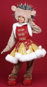 Аниматорский костюм Ёжик «Новогодний» женский