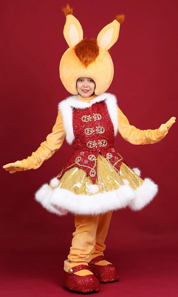 Аниматорский костюм Белочка «Новогодняя» женский