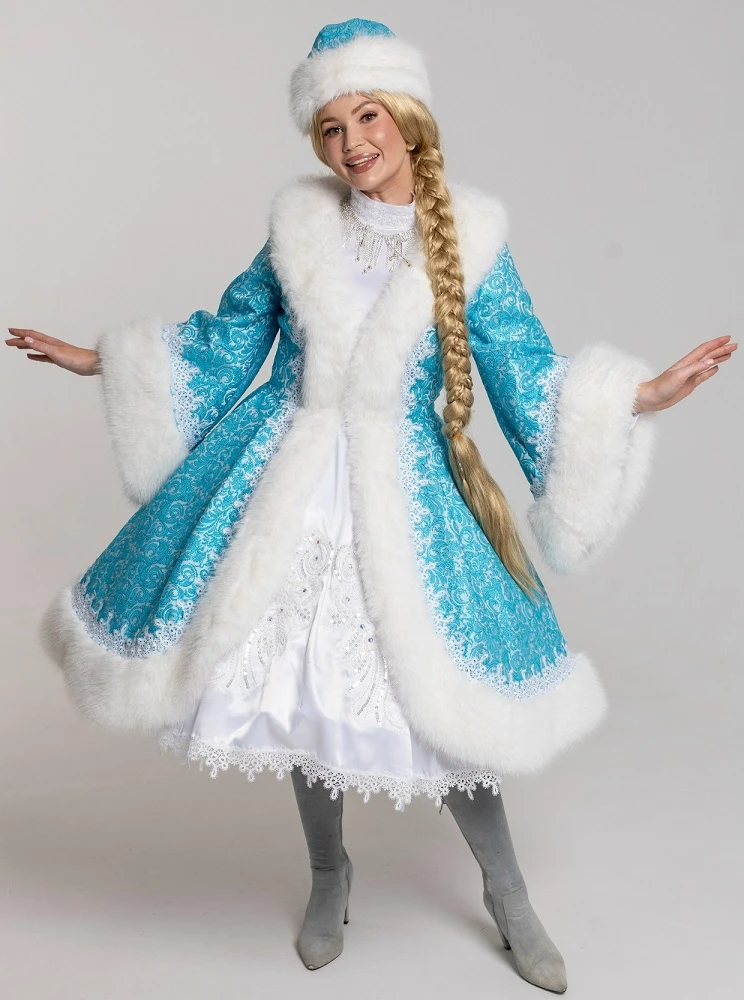 Новогодний костюм «Снегурочка» голубая