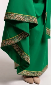 Платье «Русское Народное» зелёное с золотом