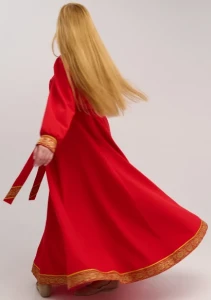 Платье «Русское Народное» красное с золотом