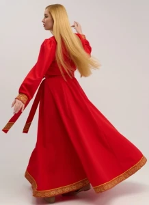 Платье «Русское Народное» красное с золотом