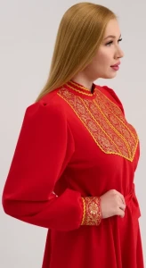 Платье «Русское Народное» красное с золотом