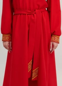 Платье «Русское Народное» красное с золотом