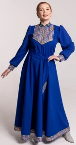 Платье «Русское Народное» синее с золотом