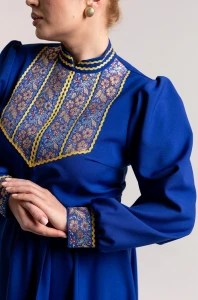 Платье «Русское Народное» синее с золотом