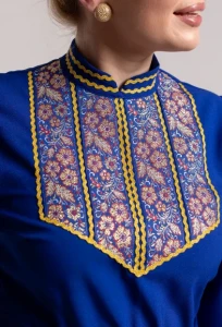 Платье «Русское Народное» синее с золотом