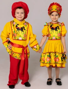Русский Народный костюм «Городец» для девочек