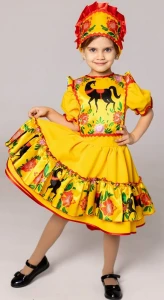 Русский Народный костюм «Городец» для девочек