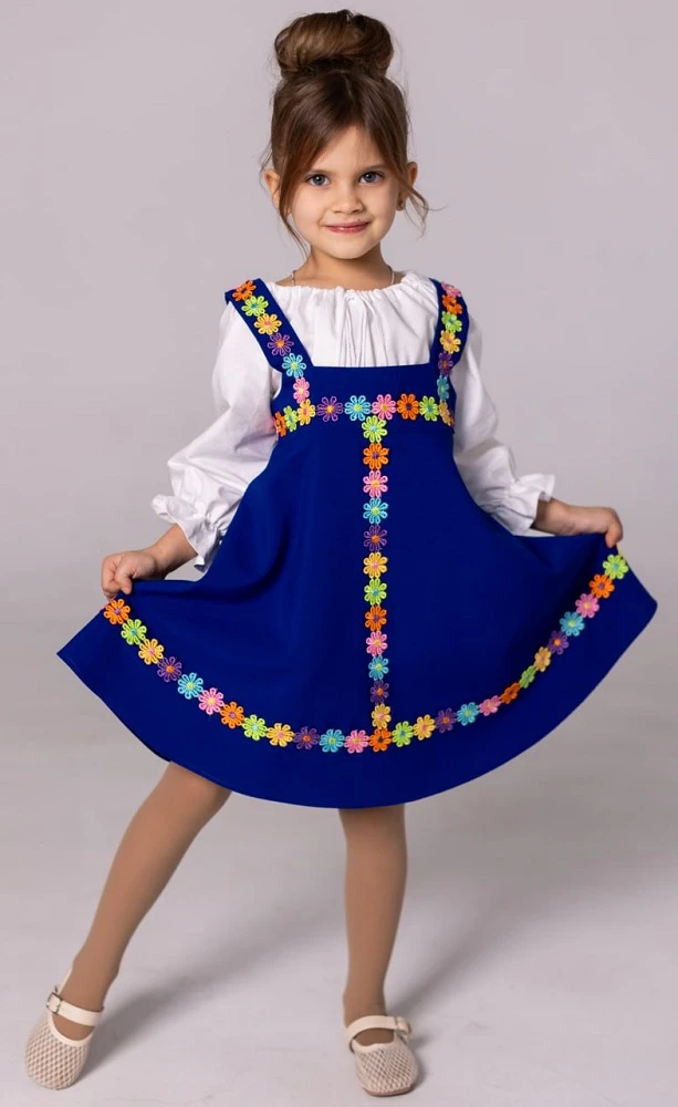 Русский Народный сарафан «Василёк» для девочек