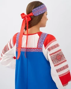 Русский Народный костюм «Алёнушка» синий