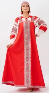 Русский Народный костюм «Алёнушка» красный