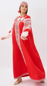 Русский Народный костюм «Алёнушка» красный