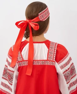 Русский Народный костюм «Алёнушка» красный