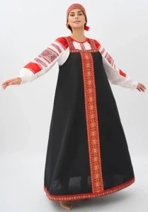 Русский Народный костюм «Алёнушка» чёрный