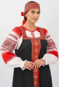 Русский Народный костюм «Алёнушка» чёрный