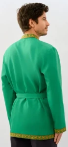Русская Народная Рубаха «Косоворотка» зелёная