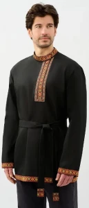 Русская Народная Рубаха «Косоворотка» чёрная